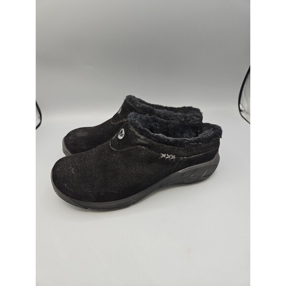 Merrell Slip-On Womens 6.5 Black Encore Ice Mule Suede Shearling Style J005130 - Picture 3 of 11